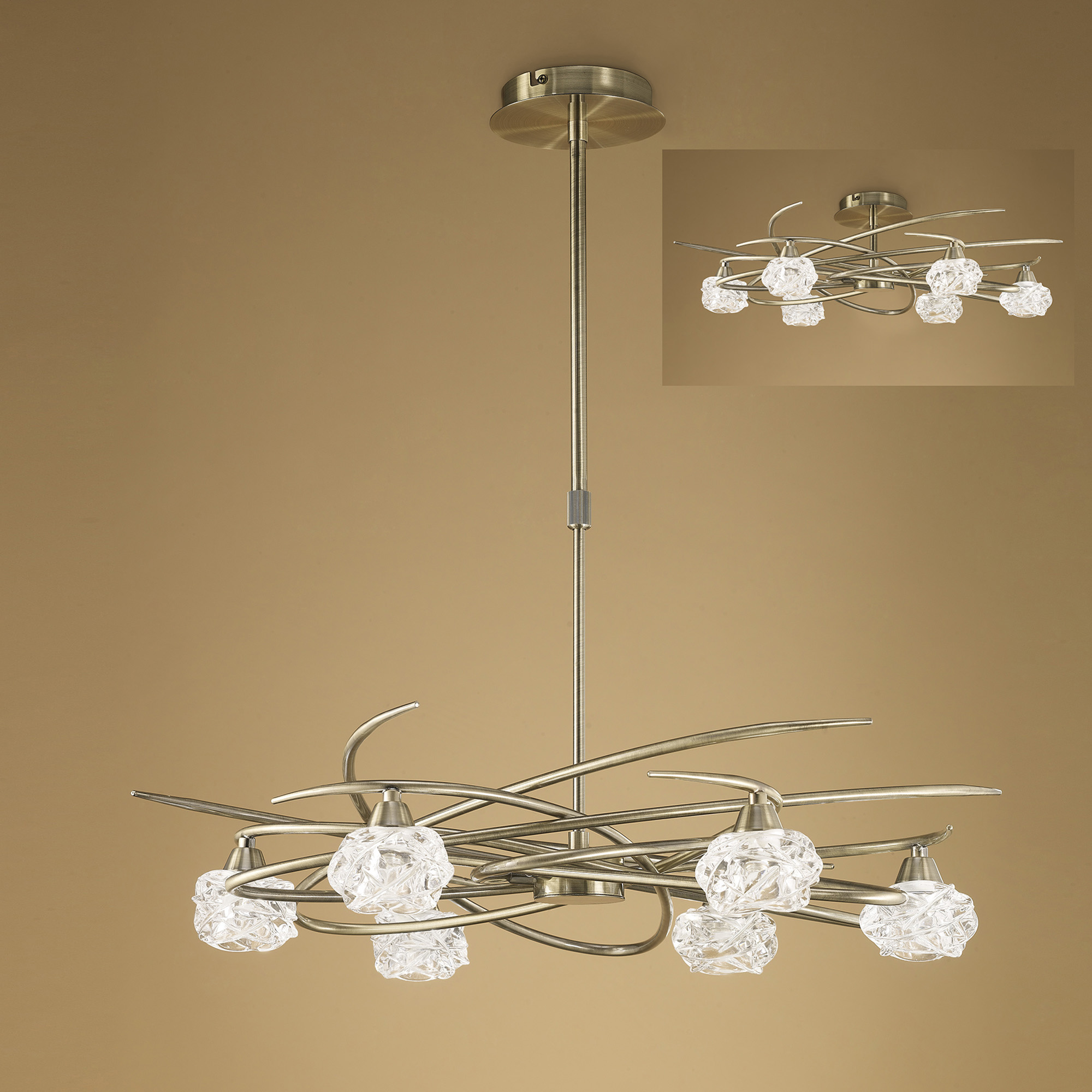 Maremagnum AB Ceiling Lights Mantra Multi Arm Fittings